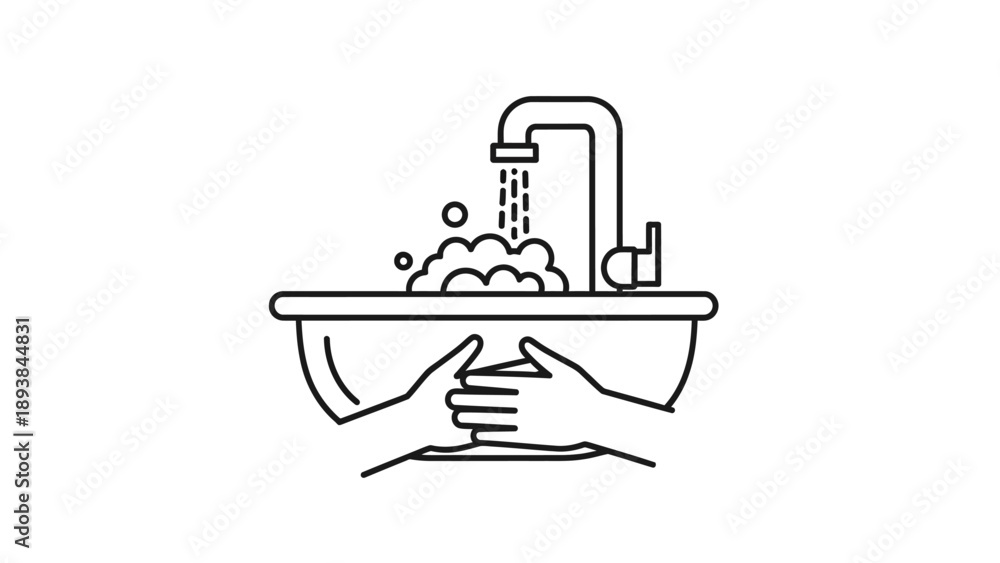 Obraz premium Hands under a running faucet 1.