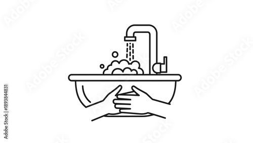 Hands under a running faucet 1.