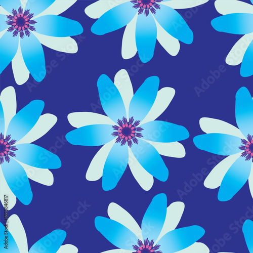 Vintage seamless floral pattern. Liberty style background of small pastel colorful flowers. Small flowers scattered over a white background. Stock vector for printing on surfaces