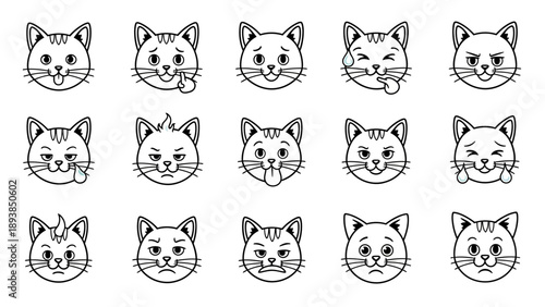 Collection of various cat faces 4.