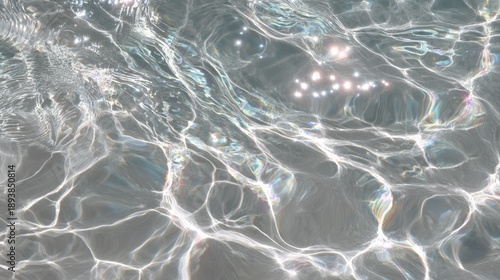 Water texture with sun reflections on the water overlay effect for photo or mockup.
