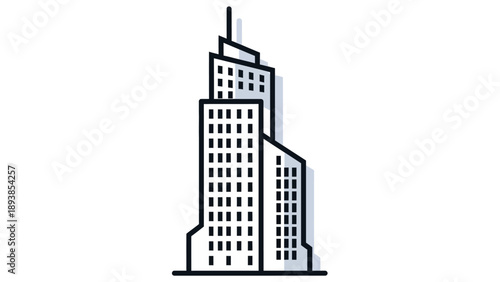 Modern Skyscraper Building Architecture Design.