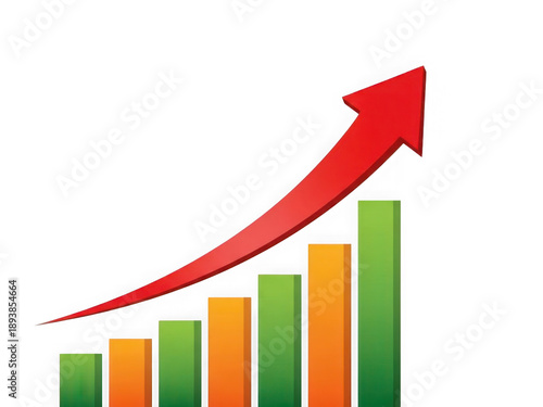 Graph showing positive growth trend with upward arrow Free Download Graph showing positive growth trend with upward arrow - GFXLoad
