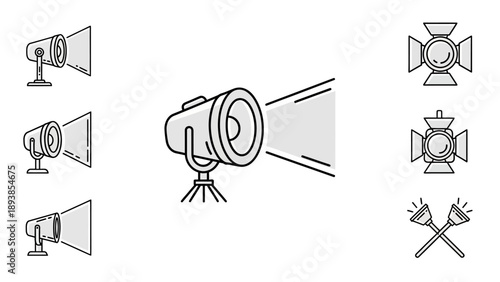 Studio lights on a stand 2.