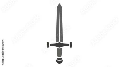 Sword with crossguard and pommel.