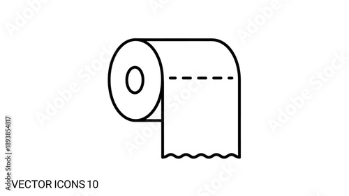 Toilet paper roll icon design.