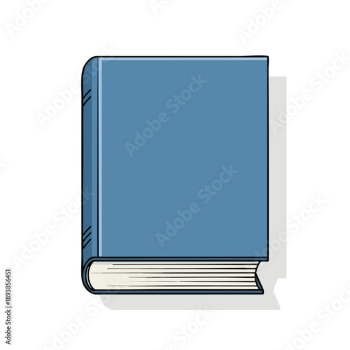 Blue Hardcover Book Illustration