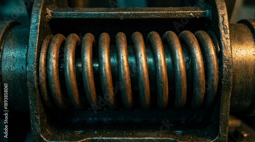 A close-up view of a large ...