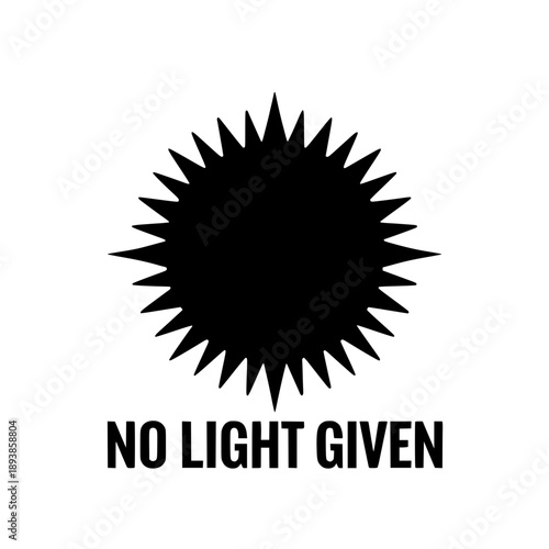 No light given warning sign explosion danger alert flat design vector illustration