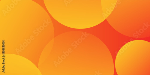 Minimal geometric background. Orange elements with fluid gradient. Dynamic shapes composition. Eps10 vector