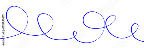 Line squiggle cable Wavy line with flowing curves Seamless pattern of continuous wavy lines Curved single line Single