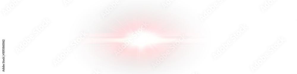 Fototapeta premium Blue neon glowing horizontal light streak