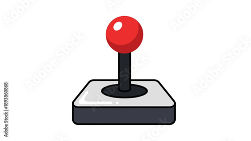 Retro arcade joystick game controller.