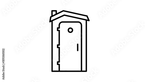 Simple line drawing of toilet.