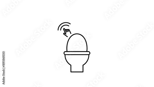 Smart toilet with wireless connection technology.