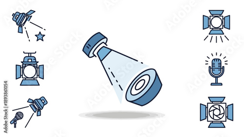 Spotlight Shining Brightly On Stage.