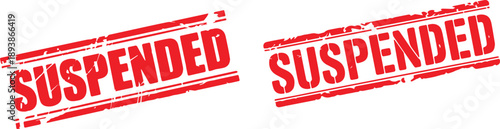 Suspended red stamp text vector