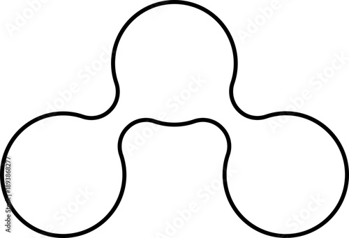 Dense modular block composed of outlined circles forming a geometric square configuration.