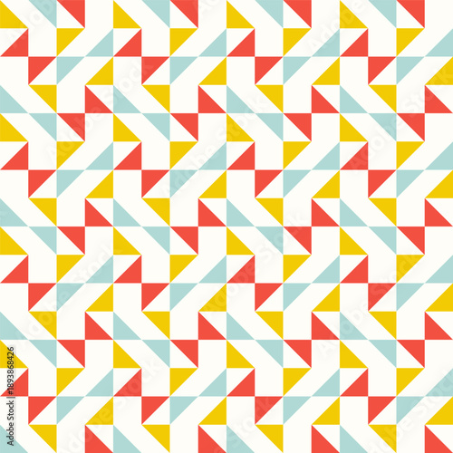 Geometric precision aesthetic, color block tessellation modern seamless vector patterns. Neutral retro colors. Repeatable design for fabric collection, wallpapers,