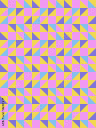 Geometric precision aesthetic, color block tessellation modern seamless vector patterns. Neutral retro colors. Repeatable design for fabric collection, wallpapers,