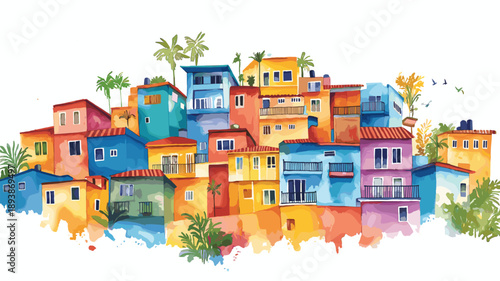 Cali Salsa capital. Cali Salsa capital hand drawn watercolor illustration