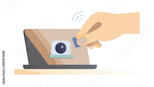 Person covering a webcam with a finger for privacy.