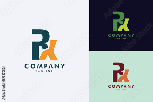 RX Letter Logo Design. Modern Monogram Icon for Business Branding