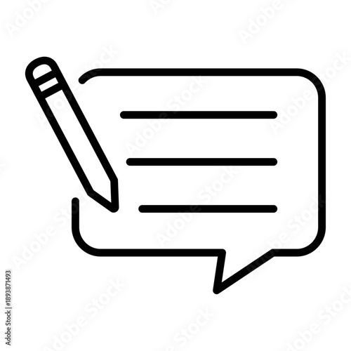 Write Review Simple Vector Icon Collection 