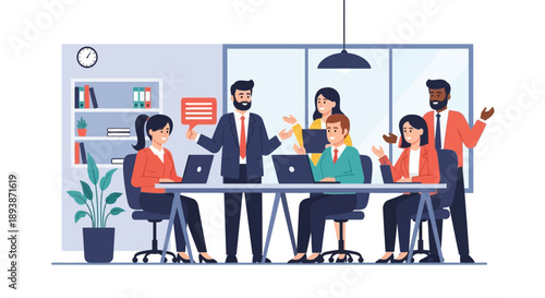 Diverse Business Team Meeting Office Discussion.