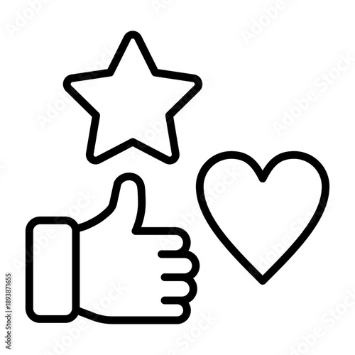 Favorite Rating Simple Vector Icon Collection 