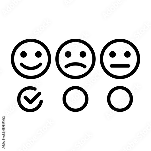 Customer Satisfaction Simple Vector Icon Collection 