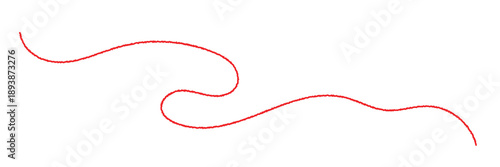 Red thread vector. Red thread looped in a swirl line, symbolizing vector. Line of red yarn, long red thread icon isolated on a white background. eps 10