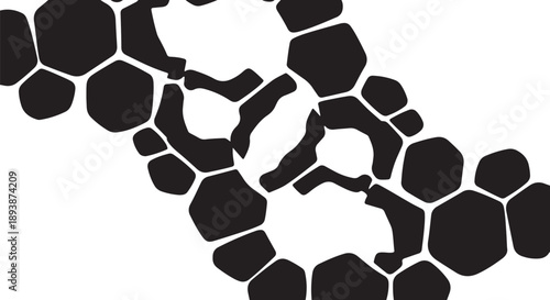Black and white geometric honeycomb pattern illustration design element