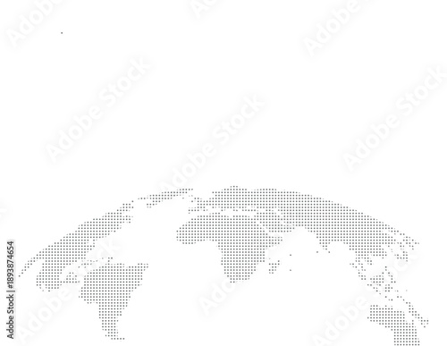 Grey world map vector, isolated on white background. Flat Earth, map template for web site pattern, anual report, inphographics. Globe similar worldmap icon. Travel worldwide, map silhouette backdrop.