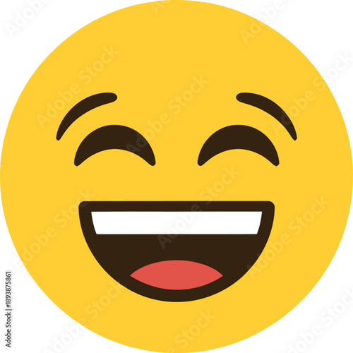 Smiling face with winking eyes emoji for digital and print use