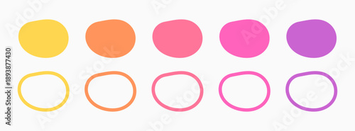 Blob banners colors pastel set. Design elements. Vector illustration.