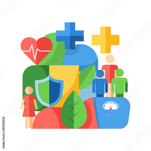 Medical Health Care Symbol Illustration.