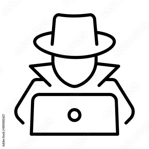 Spy Agent Simple Vector Icon Collection 