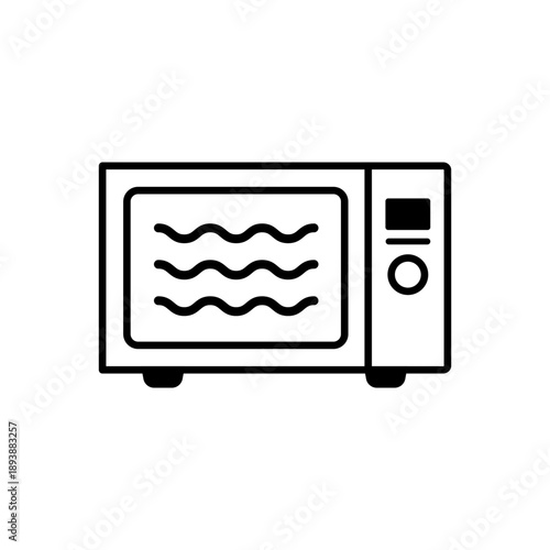 加熱中電子レンジのアイコン