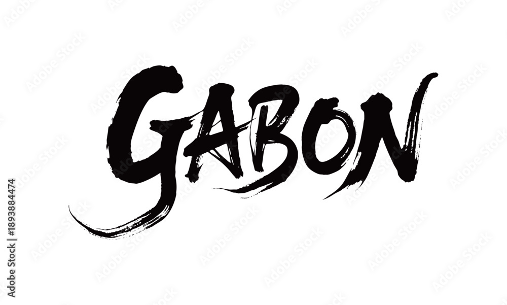 Obraz premium GABON Handwriting 