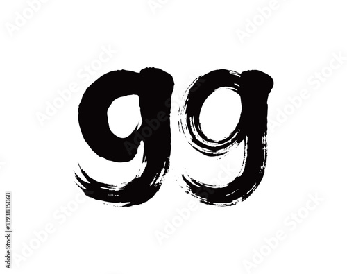 Gg Handwritten brush characters
