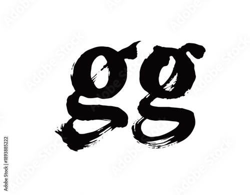 Gg Handwritten brush characters
