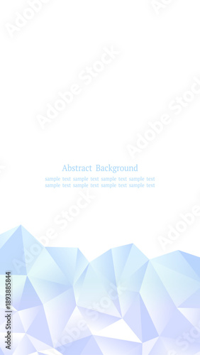 ブルーのポリゴンクリスタル背景 下側アクセント 縦長16:9