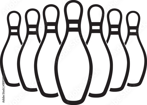 Bowling Pins in a Row Design