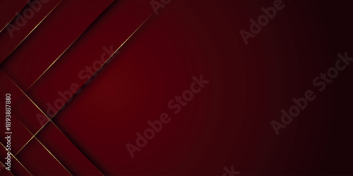 Dark red abstract background with modern and futuristic golden glowing lines decoration. Shadow stroke design and empty space for text. Vector VOL. 4