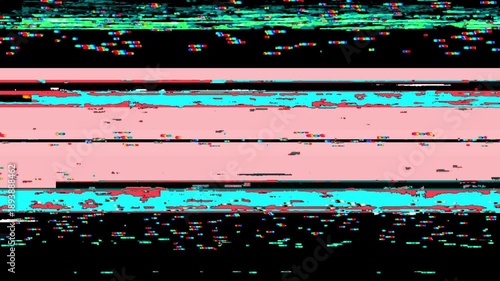 Screen Glitch Transition, Abstract Glitch Visual Symphony in Red and Noise, perfect for horror climaxes, intense music videos, and red alert themes.