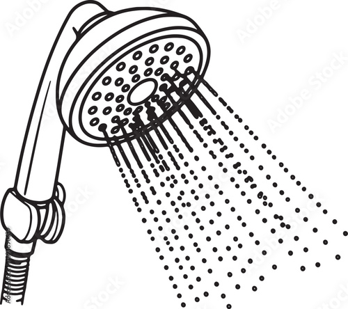 5 Black Solid Water Conservation Silhouettes Set on White Background