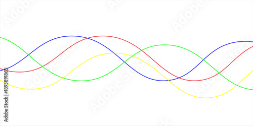 abstract colored wavy line art.