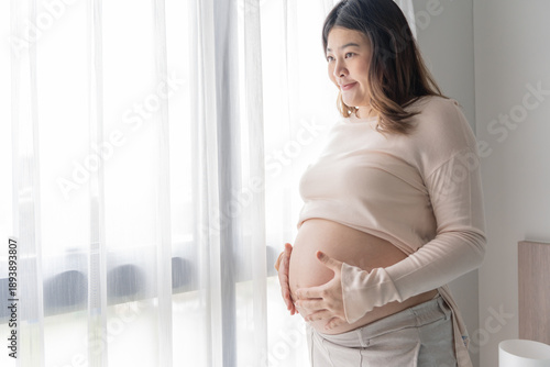 Pregnant asian woman holds hands on belly touching her baby caring about her health Beautiful happy pregnant woman tender mood photo of pregnancy Free Download Pregnant asian woman holds hands on belly touching her baby caring about her health Beautiful happy pregnant woman tender mood photo of pregnancy - GFXLoad