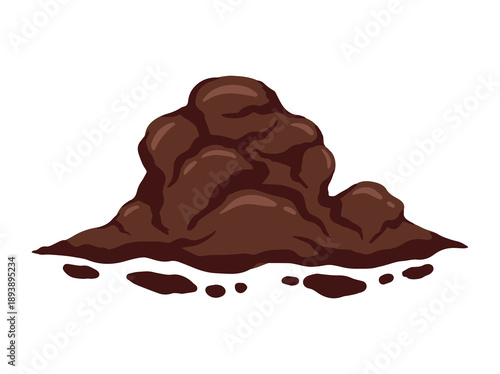 Pile Earth Brown Land Illustration
